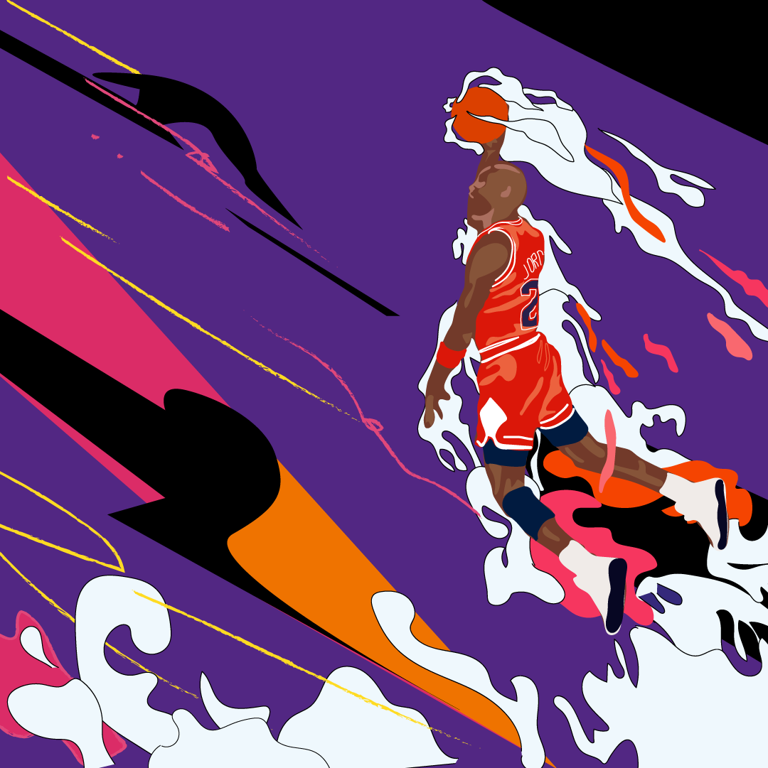 ilustration of MJ dunk